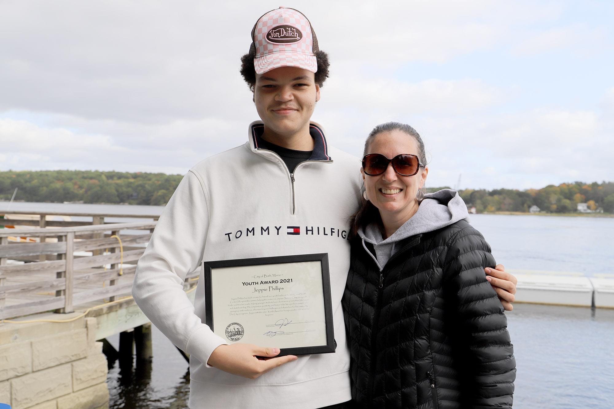 IMG_7612 MYC Intern, Jeppie Phillps, earns the 2021 City of Bath Citizen of the Year Youth Award
