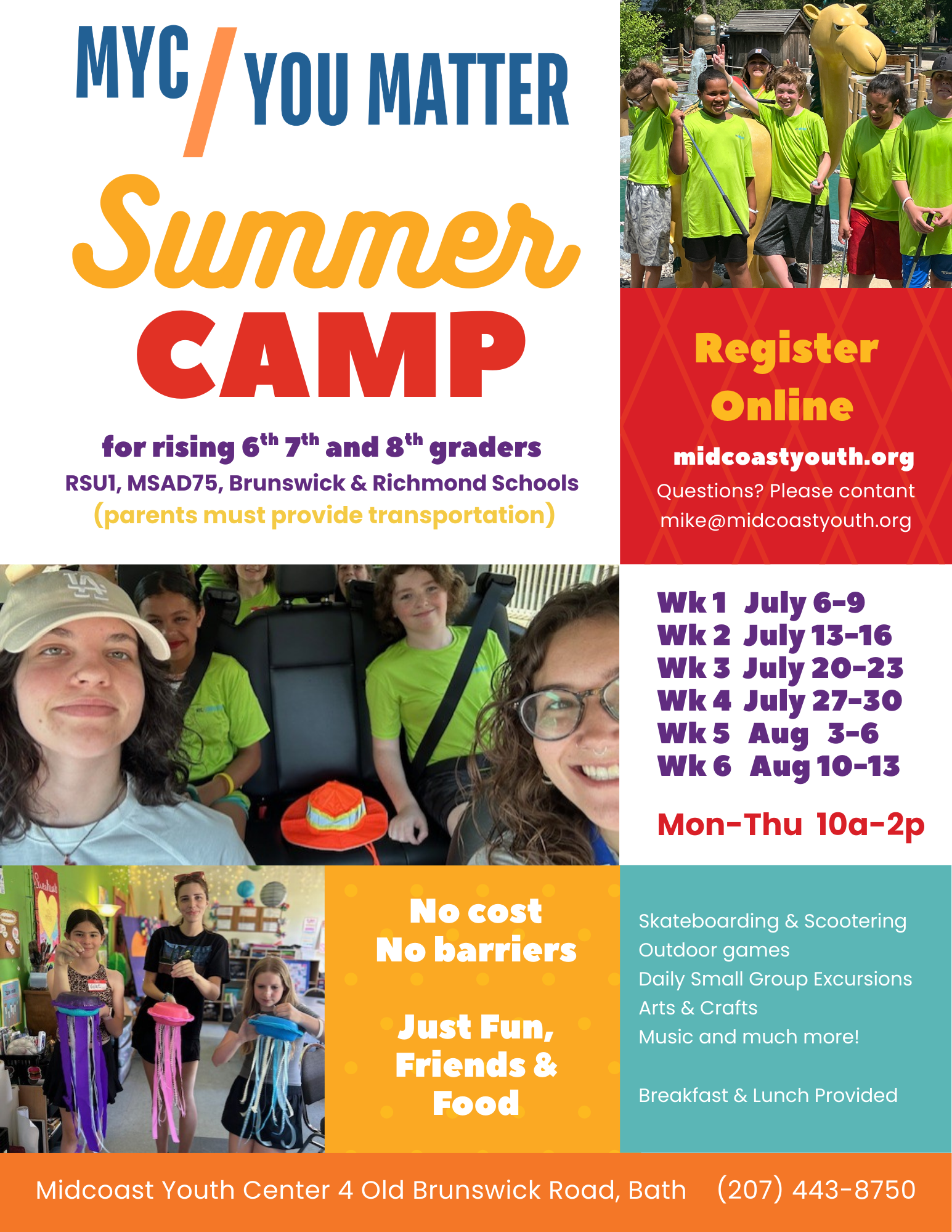 Colorful Kids Summer Camp Flyer Poster
