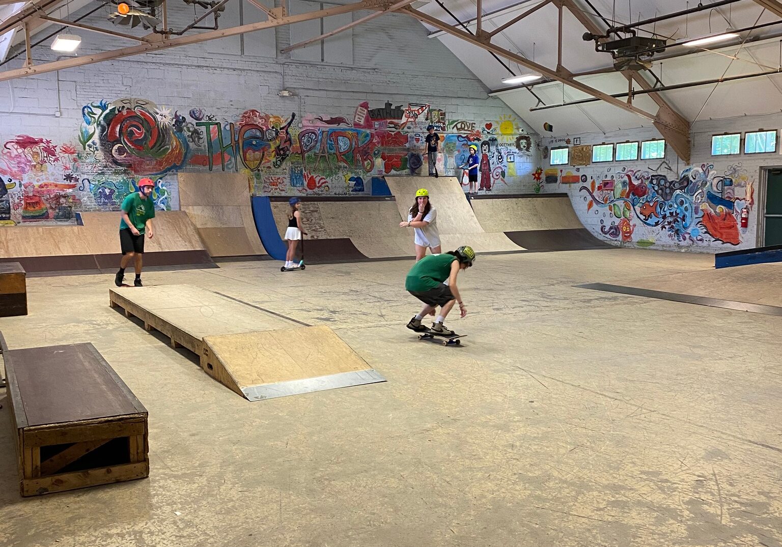 skaters in action